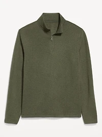 Sweater-Knit Fleece Quarter-Zip Pullover