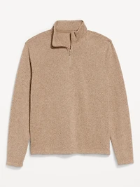 Sweater-Knit Fleece Quarter-Zip Pullover