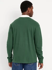 Long-Sleeve V-Neck Polo