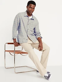 Loose Fit Cropped Plaid Flannel Shirt