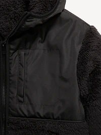 Loose Sherpa Pocket Hooded Jacket for Boys