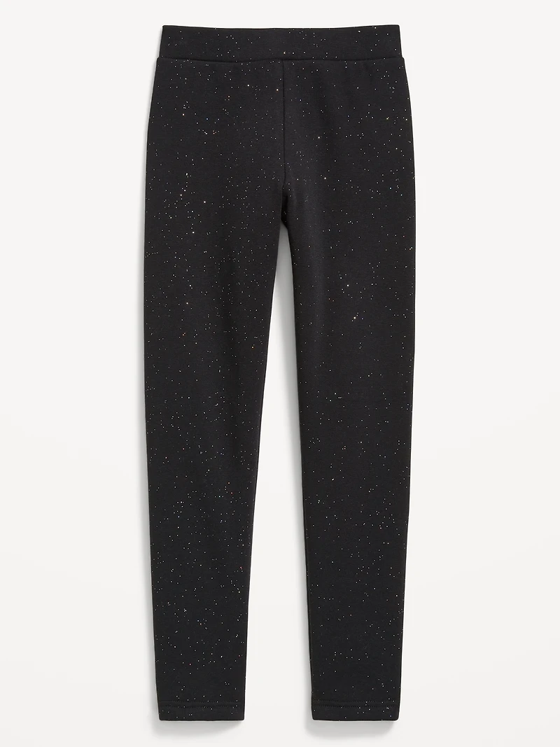 High-Waisted Full-Length Fleece Leggings for Girls