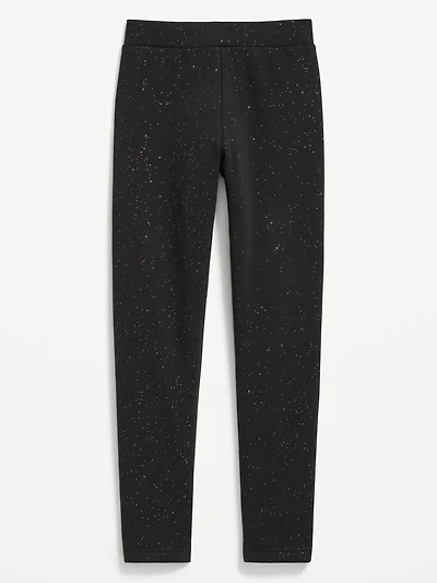 High-Waisted Full-Length Fleece Leggings for Girls
