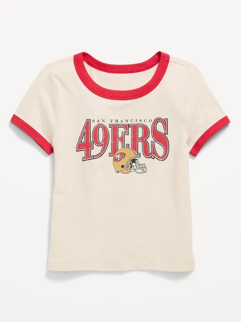 San Francisco 49ers Fitted Graphic Ringer T-Shirt for Girls