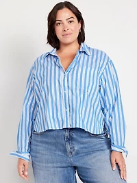 Cropped Button-Down Shirt