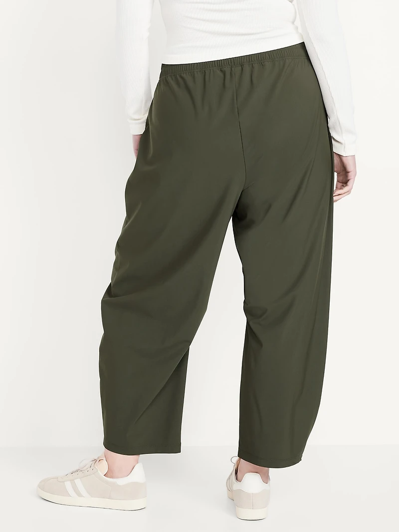 High-Waisted SleekTech Barrel Ankle Pants