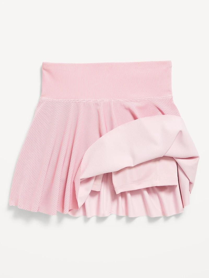 High-Waisted PowerSoft Ribbed Skort for Girls
