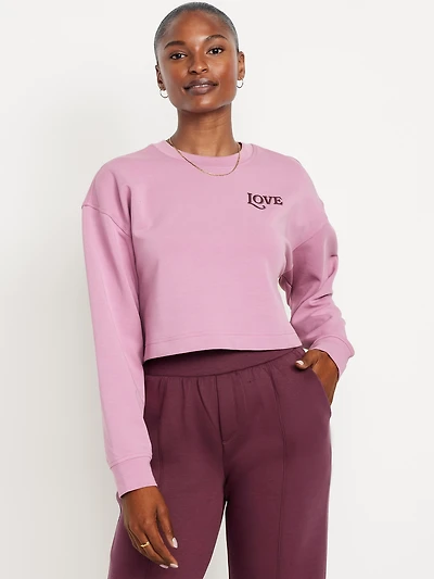 Dynamic Fleece Oversized Crop Sweatshirt