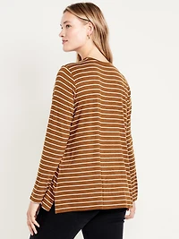 Luxe Long-Sleeve Crew-Neck Tunic