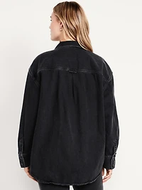 Denim Button-Down Boyfriend Shirt