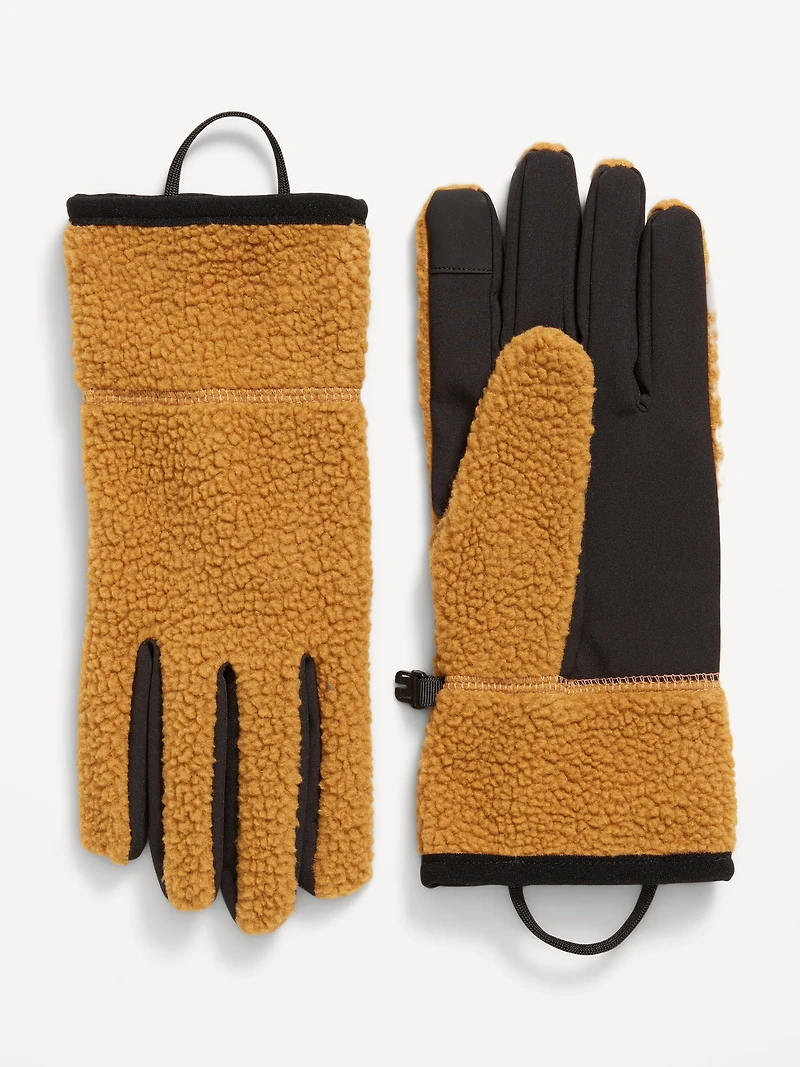 Tech-Friendly Sherpa Gloves for Men