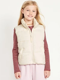 Water-Resistant Quilted Puffer Vest for Girls