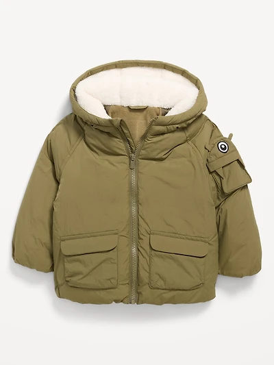 Water-Resistant Oversized Monster Jacket for Toddler Boys