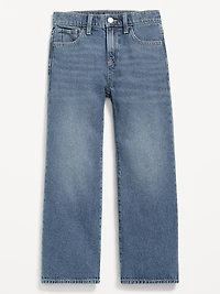 Wow High-Waisted Baggy Wide-Leg Jeans for Girls