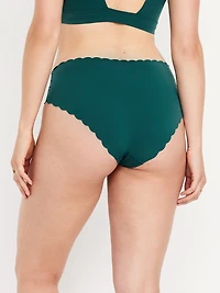 Low-Rise No-Show Scalloped Hipster Underwear