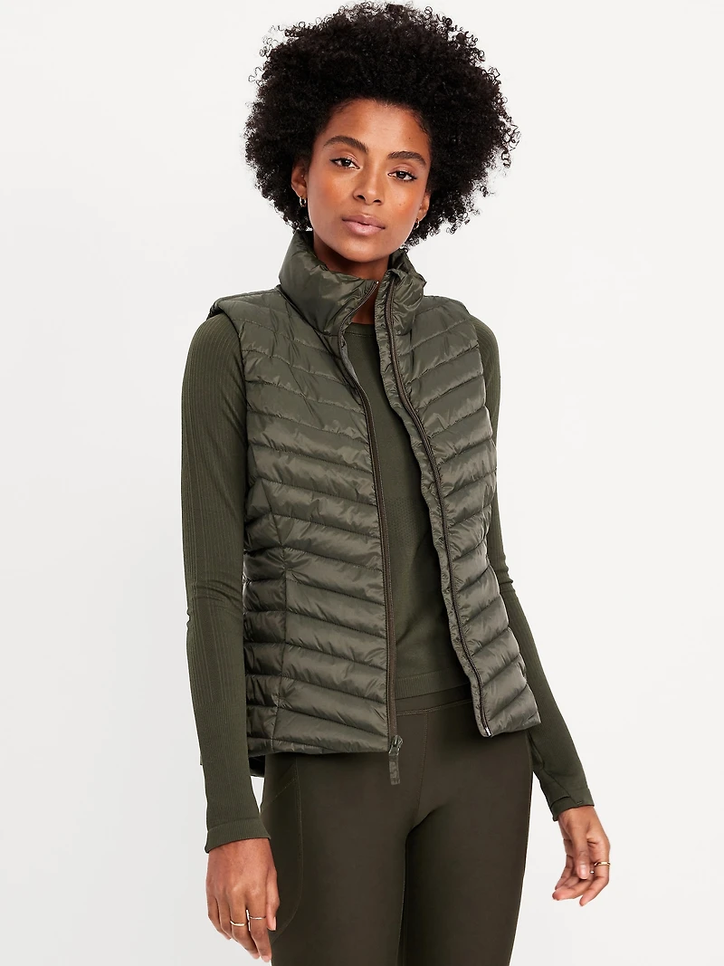 Water-Resistant Packable Puffer Vest