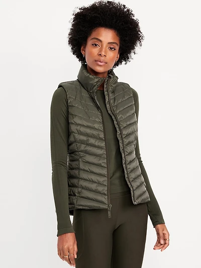 Water-Resistant Packable Puffer Vest