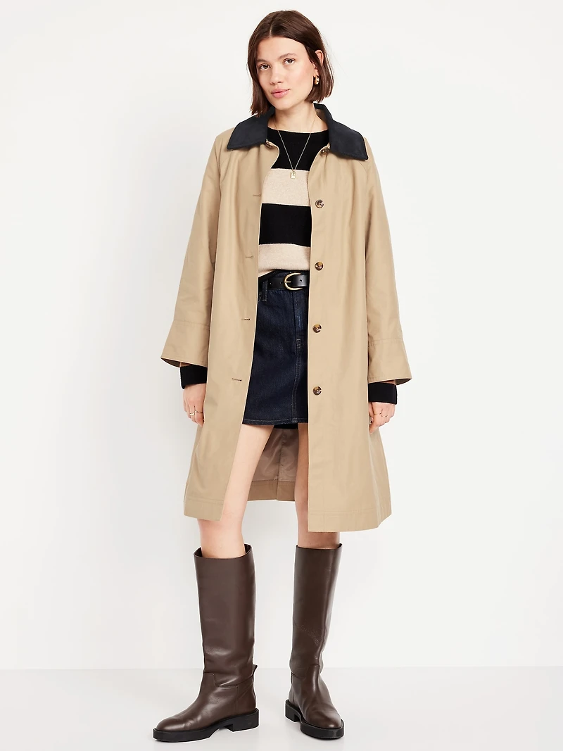 Water-Resistant Long Barn Coat