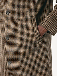 Relaxed Houndstooth Topcoat