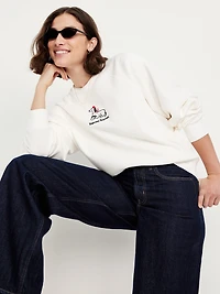 SoComfy Oversized Graphic Raglan Sweatshirt