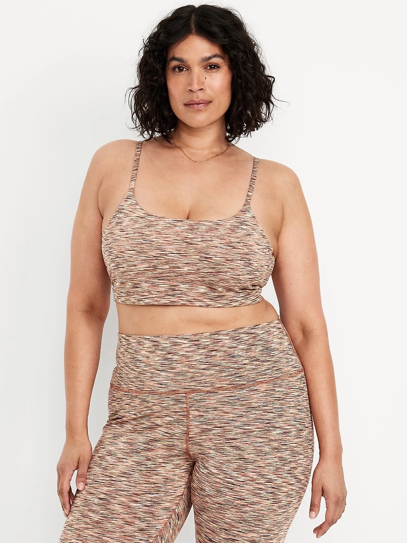 Light Support Space-Dye Racerback Sports Bra