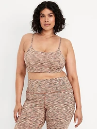 Light Support Space-Dye Racerback Sports Bra