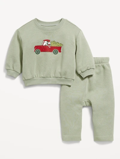 Disney© Unisex Graphic Sweatshirt and Sweatpants Set for Baby