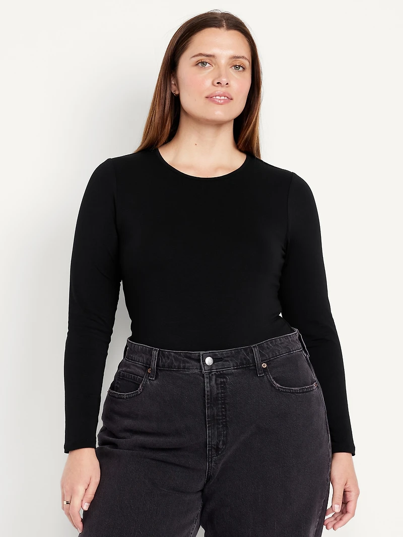 Long-Sleeve Crew-Neck Bodysuit