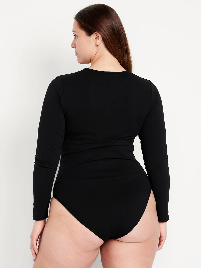 Long-Sleeve Crew-Neck Bodysuit