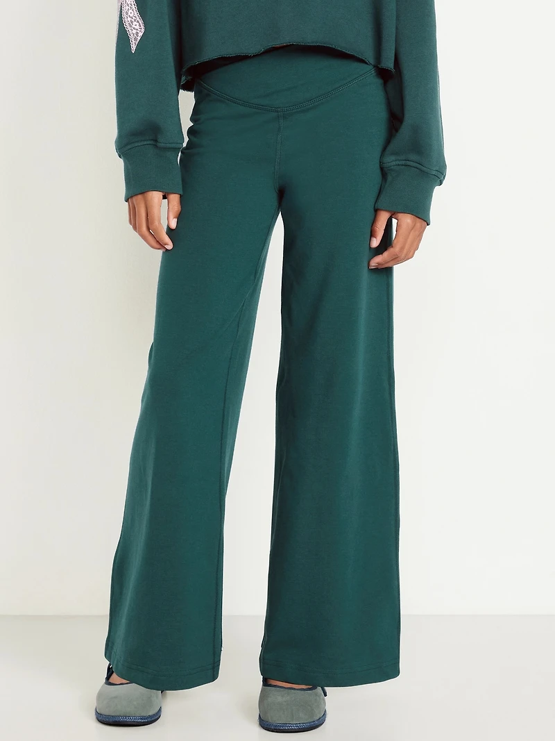 High-Waisted PowerChill Crossover Wide-Leg Leggings for Girls