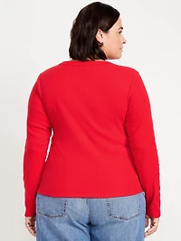 Cozy Snug Long-Sleeve V-Neck T-Shirt