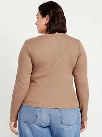 Cozy Snug Long-Sleeve V-Neck T-Shirt