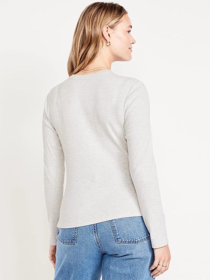 Snug Crew-Neck Long-Sleeve T-Shirt