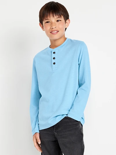 Softest Long-Sleeve Henley T-Shirt for Boys