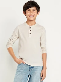 Softest Long-Sleeve Henley T-Shirt for Boys