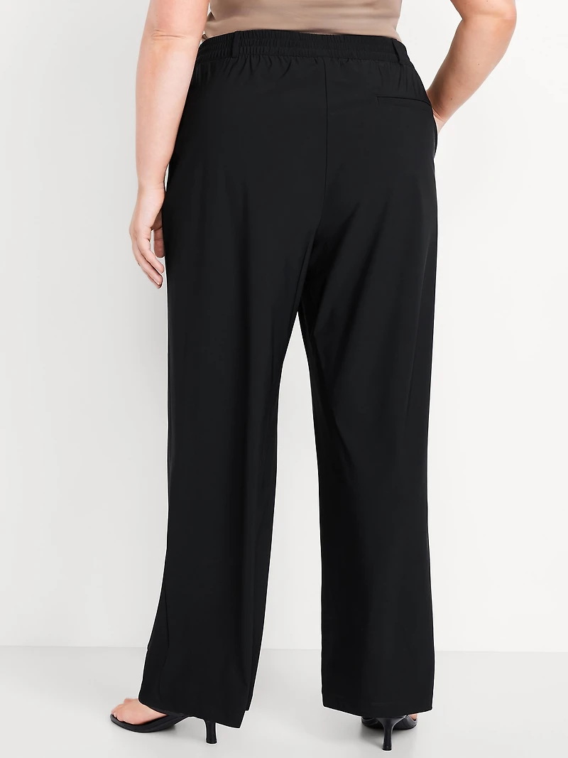 High-Waisted SleekTech Trouser Pants