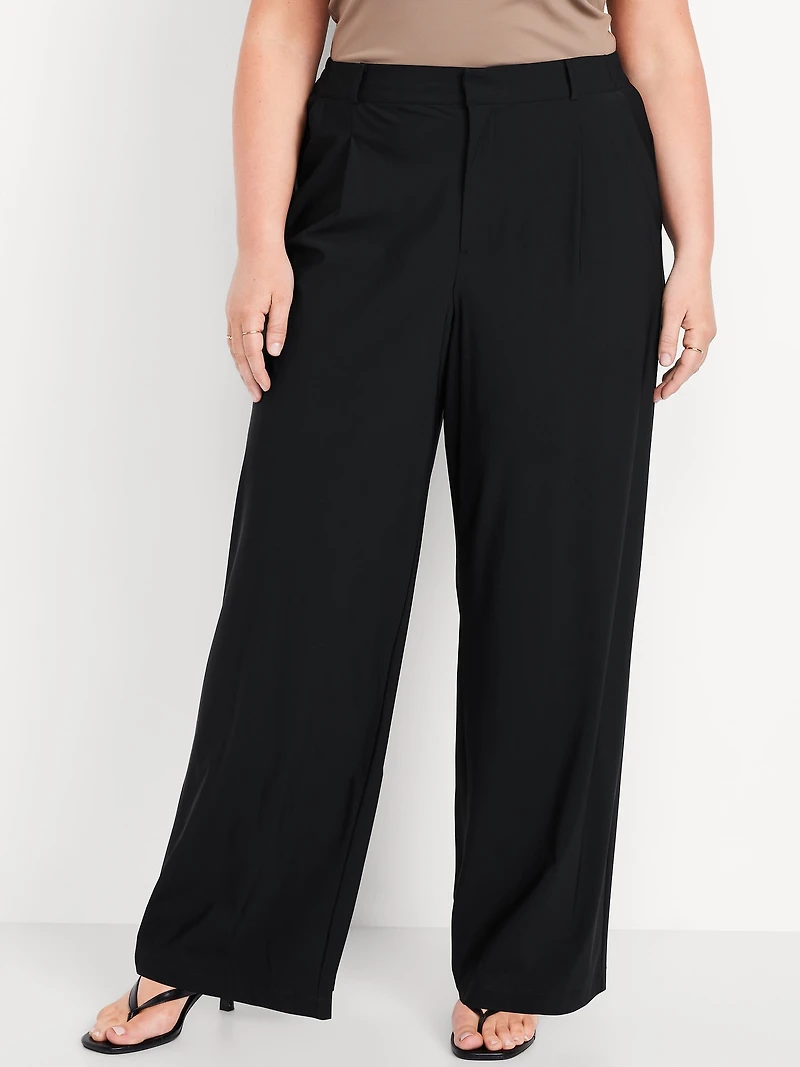 High-Waisted SleekTech Trouser Pants