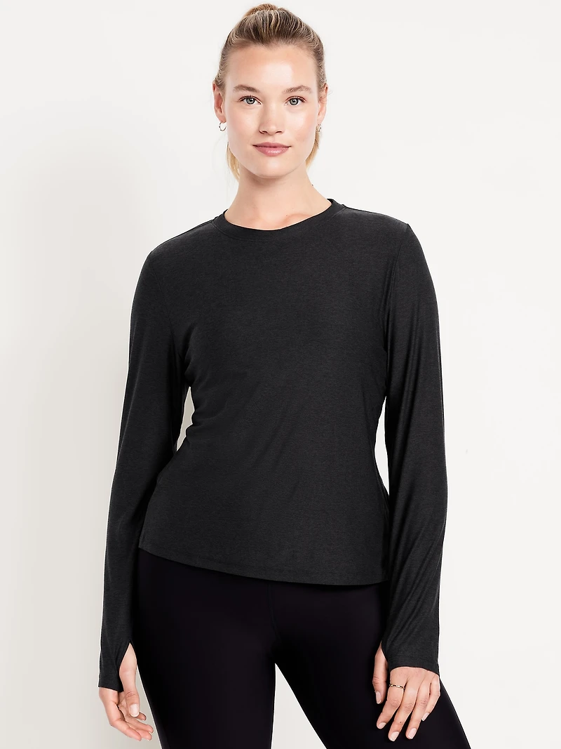CloudMotion Keyhole Wrap Back Top