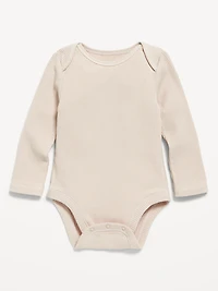 Unisex Long-Sleeve Ribbed Bodysuit for Baby