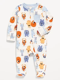 2-Way-Zip Sleep & Play Pocket Footed One-Piece for Baby