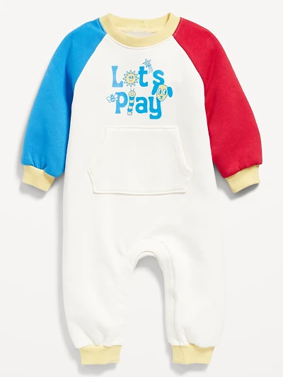 Long-Sleeve Fleece One-Piece Jumpsuit for Baby