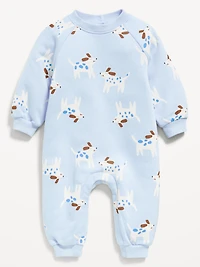 Long-Sleeve Fleece One-Piece Jumpsuit for Baby