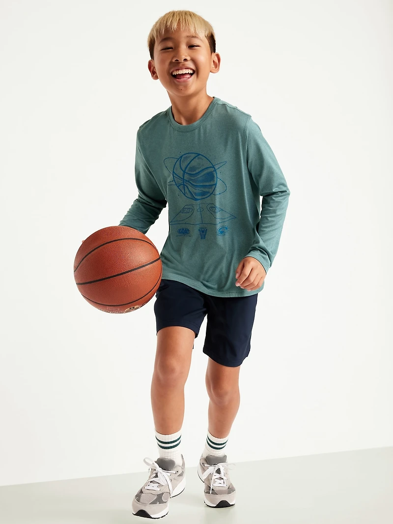 CloudMotion Long-Sleeve Graphic Performance T-Shirt for Boys