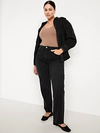 Fitted Double-Layer Scoop-Neck Top