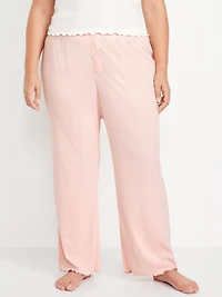 High-Waisted Cozy Rib Pajama Pants