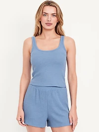 Cozy Waffle Pajama Tank Top