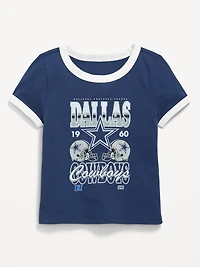Dallas Cowboys Fitted Graphic Ringer T-Shirt for Girls