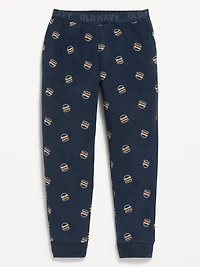 Printed Microfleece Pajama Jogger Pants for Boys