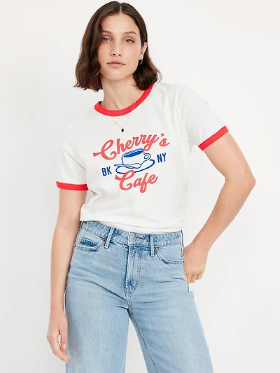 EveryWear Graphic Ringer T-Shirt