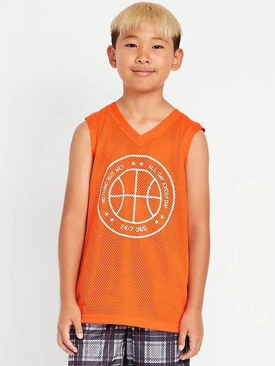 Mesh Graphic Tank Top for Boys